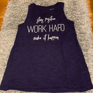 Blue Workout Tank Top